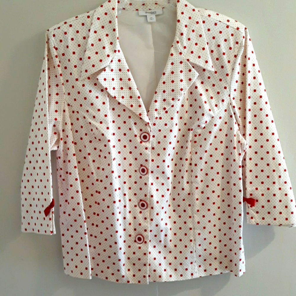Polka dot jacket NWOT